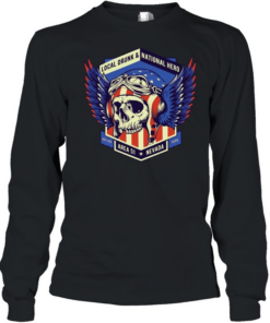 Russell Casse Independence Day Local Drunk and National Hero Area 51 Nevada Long Sleeved T-shirt