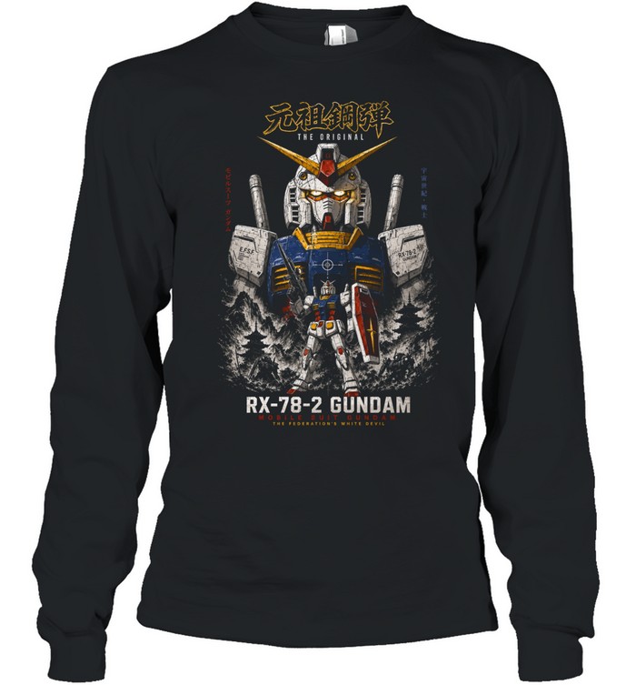 Rx 78 2 Gundam Mobile Suit Federation White Devil Long Sleeved T-shirt