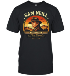 Sam Neill 1947 2026 a true  actor storyteller legend portrait  Classic Men's T-shirt