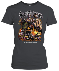 San Andreas Carl Johnson Grove Street Families Rockstar Games ah shit here we go  Classic Women's T-shirt