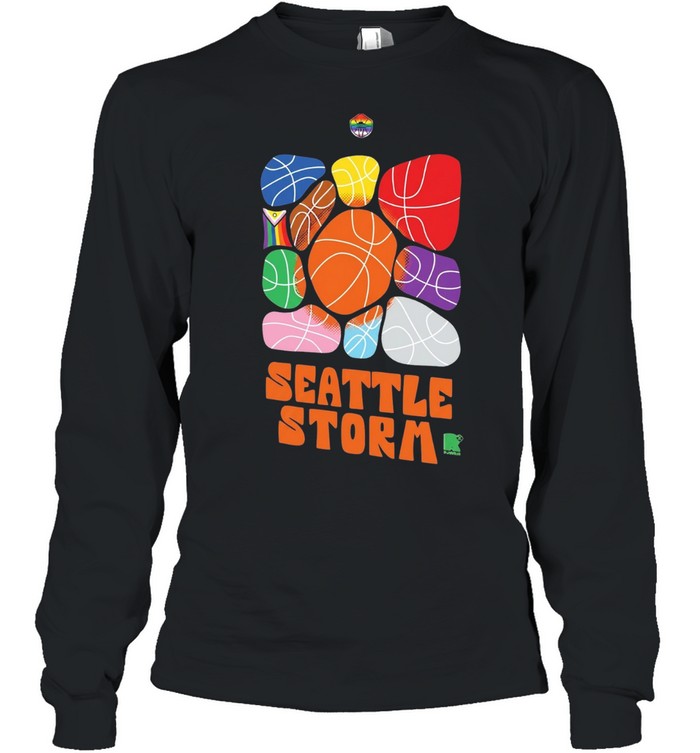 Seattle Storm Pride Month Logo Basketballs Team Long Sleeved T-shirt