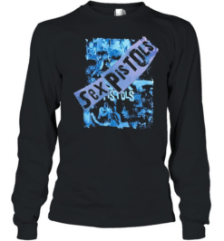 Sex Pistols band distressed photo collage  Long Sleeved T-shirt