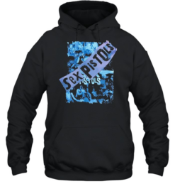 Sex Pistols band distressed photo collage  Unisex Hoodie