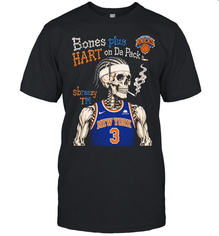 Skeleton Josh Hart New York Knicks Bones plus HART on Da Pack Classic Men's T-shirt