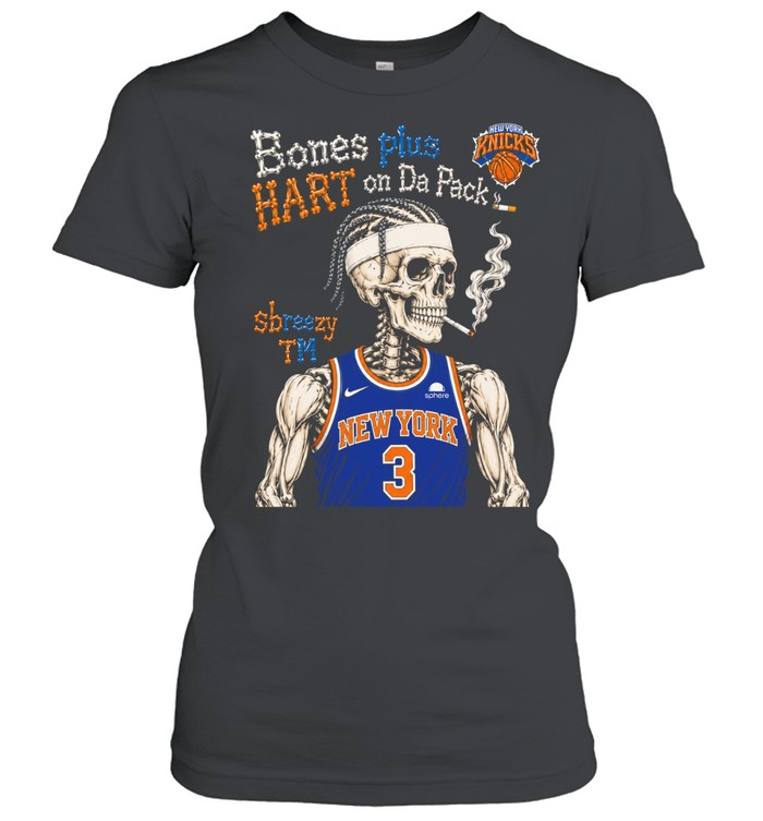 Skeleton Josh Hart New York Knicks Bones plus HART on Da Pack Classic Women's T-shirt