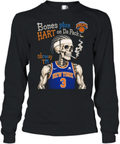 Skeleton Josh Hart New York Knicks Bones plus HART on Da Pack Long Sleeved T-shirt