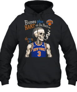 Skeleton Josh Hart New York Knicks Bones plus HART on Da Pack Unisex Hoodie