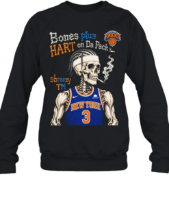 Skeleton Josh Hart New York Knicks Bones plus HART on Da Pack Unisex Sweatshirt