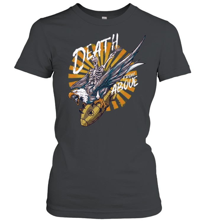 Skeleton eagle riding bomb death from above Classic Women's T-shirt