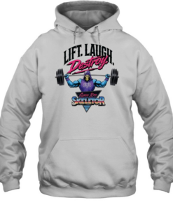 Skeletor Masters of the Universe Lift Laugh Destroy Gym Bro Skeletor Unisex Hoodie