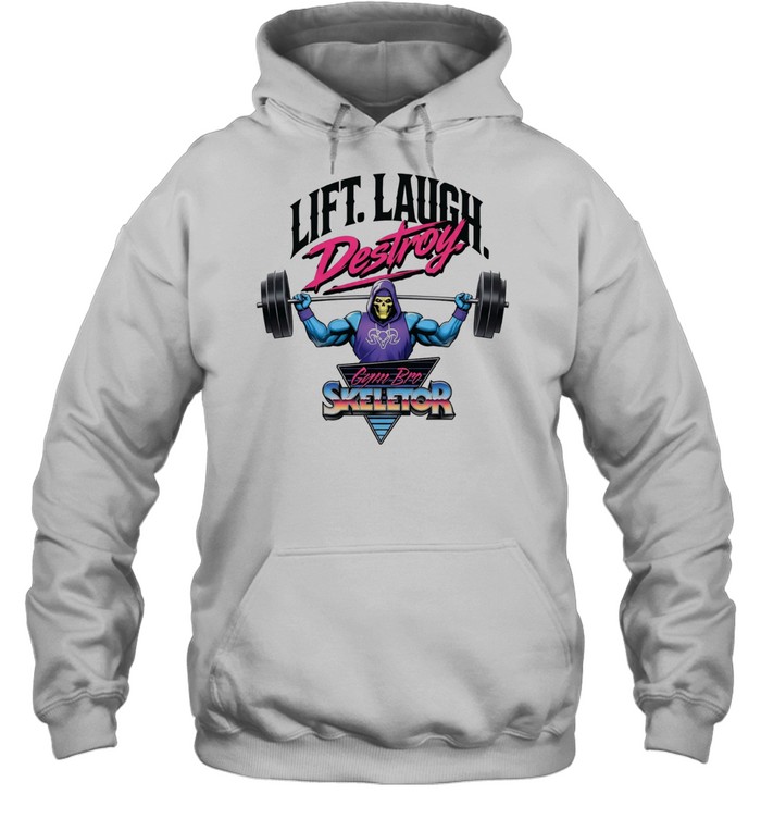 Skeletor Masters of the Universe Lift Laugh Destroy Gym Bro Skeletor Unisex Hoodie