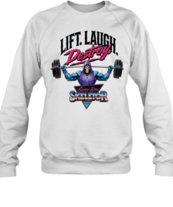 Skeletor Masters of the Universe Lift Laugh Destroy Gym Bro Skeletor Unisex Sweatshirt
