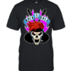 Skull Rock X Roll Music Headbanger Skeleton with Spiky Red Hair Classic Men's T-shirt
