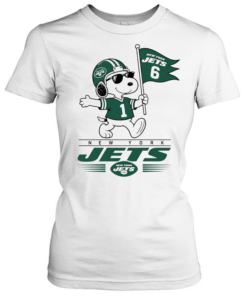 Snoopy New York Jets 6 1 Peanuts Football  Classic Women's T-shirt