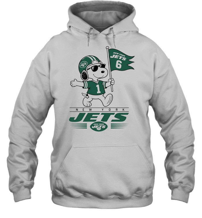 Snoopy New York Jets 6 1 Peanuts Football Unisex Hoodie