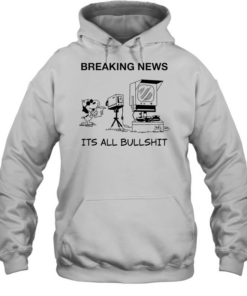 Snoopy at news camera breaking news it’s all bullshit Unisex Hoodie