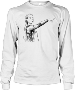 Sophie Cunningham Indiana Fever WNBA Pointing sketch Long Sleeved T-shirt
