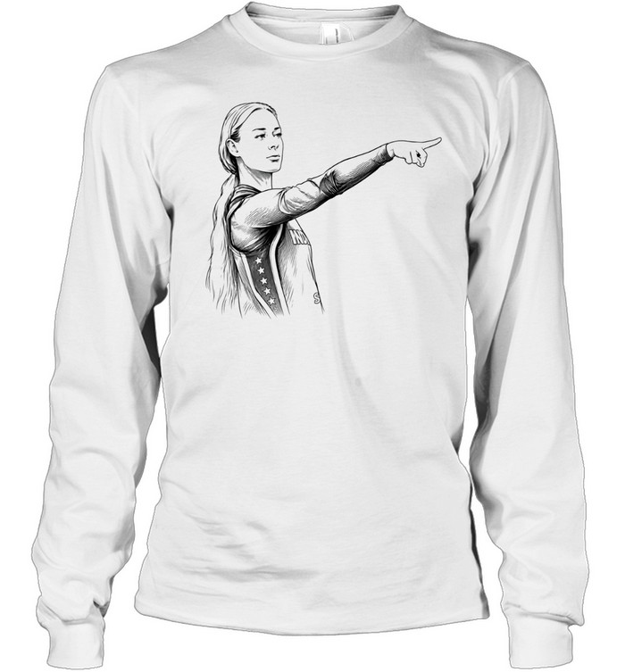 Sophie Cunningham Indiana Fever WNBA Pointing sketch Long Sleeved T-shirt
