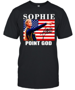Sophie Cunningham point God Indiana Fever American flag signature  Classic Men's T-shirt
