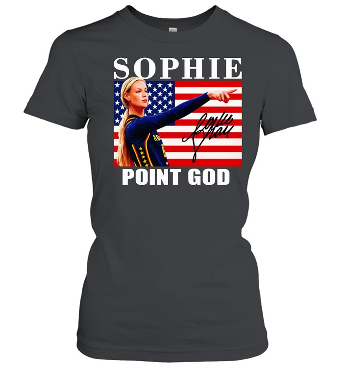 Sophie Cunningham point God Indiana Fever American flag signature Classic Women's T-shirt