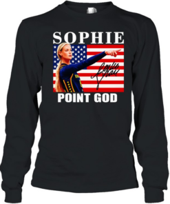 Sophie Cunningham point God Indiana Fever American flag signature Long Sleeved T-shirt