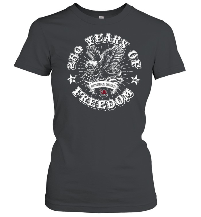 South Carolina Gamecocks 250 Years of Freedom 1776 2026 eagle American flag Classic Women's T-shirt