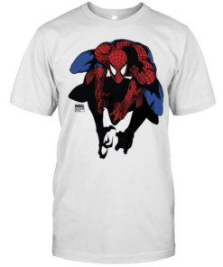 Spider-Man Marvel Comics Character Action Pose Classic Men's T-shirt