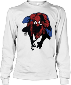 Spider-Man Marvel Comics Character Action Pose Long Sleeved T-shirt