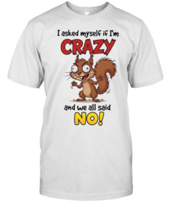 Squirrel I asked myself if I’m crazy and we all said no Classic Men's T-shirt