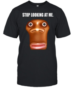 Stop Looking at Me funny face staring Classic Men's T-shirt
