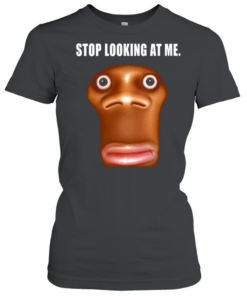 Stop Looking at Me funny face staring  Classic Women's T-shirt