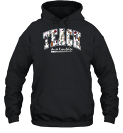 Teach Accio Knowledge Wizard Teacher T- with Magic School Pattern Unisex Hoodie