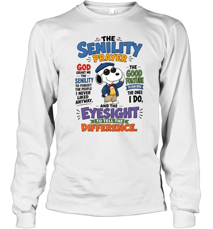 The Senility Prayer God Long Sleeved T-shirt