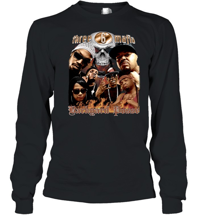 Three 6 Mafia Live By Yo Rep Gift Long Sleeved T-shirt