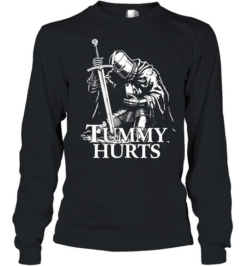 Tummy Hurts Knight Dark Fantasy  Long Sleeved T-shirt