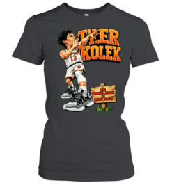 Tyler Kolek New York Knicks player caricature the Michael Jordan of Rhode Island Classic Women's T-shirt