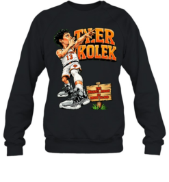 Tyler Kolek New York Knicks player caricature the Michael Jordan of Rhode Island Unisex Sweatshirt