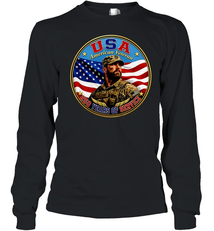 USA American Veteran 250 Years of Service United States Army Military Patriotic Long Sleeved T-shirt