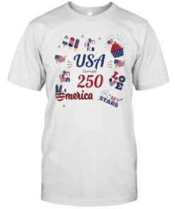 USA turned 250 merica Bed Wine Blue Love Oh my Stars Patriotic Fourth of July Classic Men's T-shirt