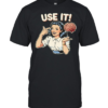 Use It Brain Retro Pinup Girl smart vintage style Classic Men's T-shirt