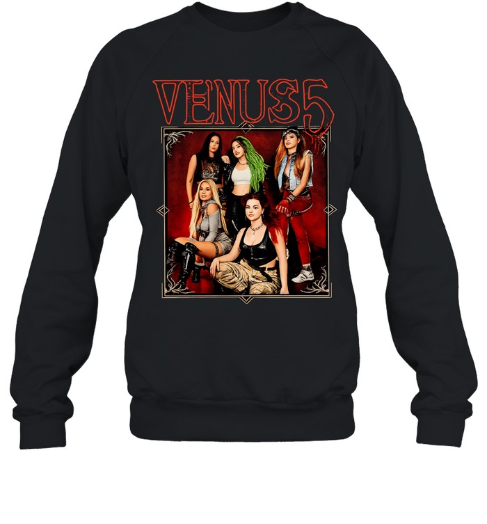 Venus 5 band members posing Unisex Sweatshirt
