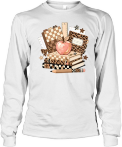 Vintage Coquette Stacked Books Long Sleeved T-shirt