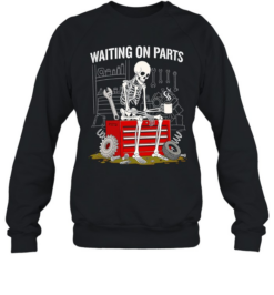 Waiting On Parts Sarcastic Mechanic Skeleton Unisex Sweatshirt