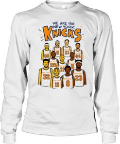 We Are The New York Knicks Basketball Players Illustration Print Long Sleeved T-shirt