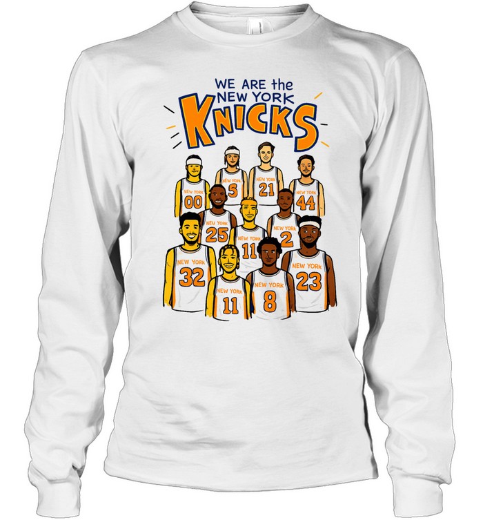 We Are The New York Knicks Basketball Players Illustration Print Long Sleeved T-shirt