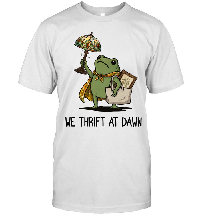 We Thrift At Dawn Cute Frog Thrifting Classic Men's T-shirt