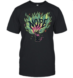 Wizard Cat NOPE Fire Magic Spell Casting Mystical Fantasy Kitten  Classic Men's T-shirt