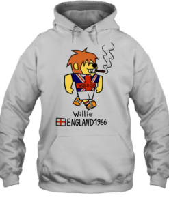 World Cup Willie England 1966 mascot cartoon smoking cigar soccer tournament Unisex Hoodie