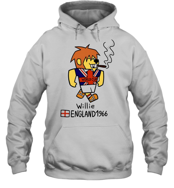 World Cup Willie England 1966 mascot cartoon smoking cigar soccer tournament Unisex Hoodie