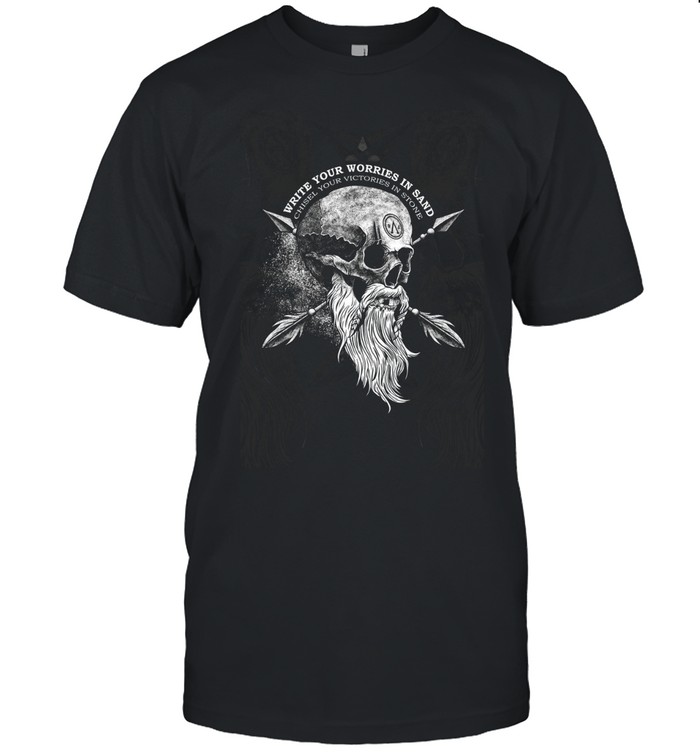 Write your worries in sand chisel your victories in stone Classic Men's T-shirt
